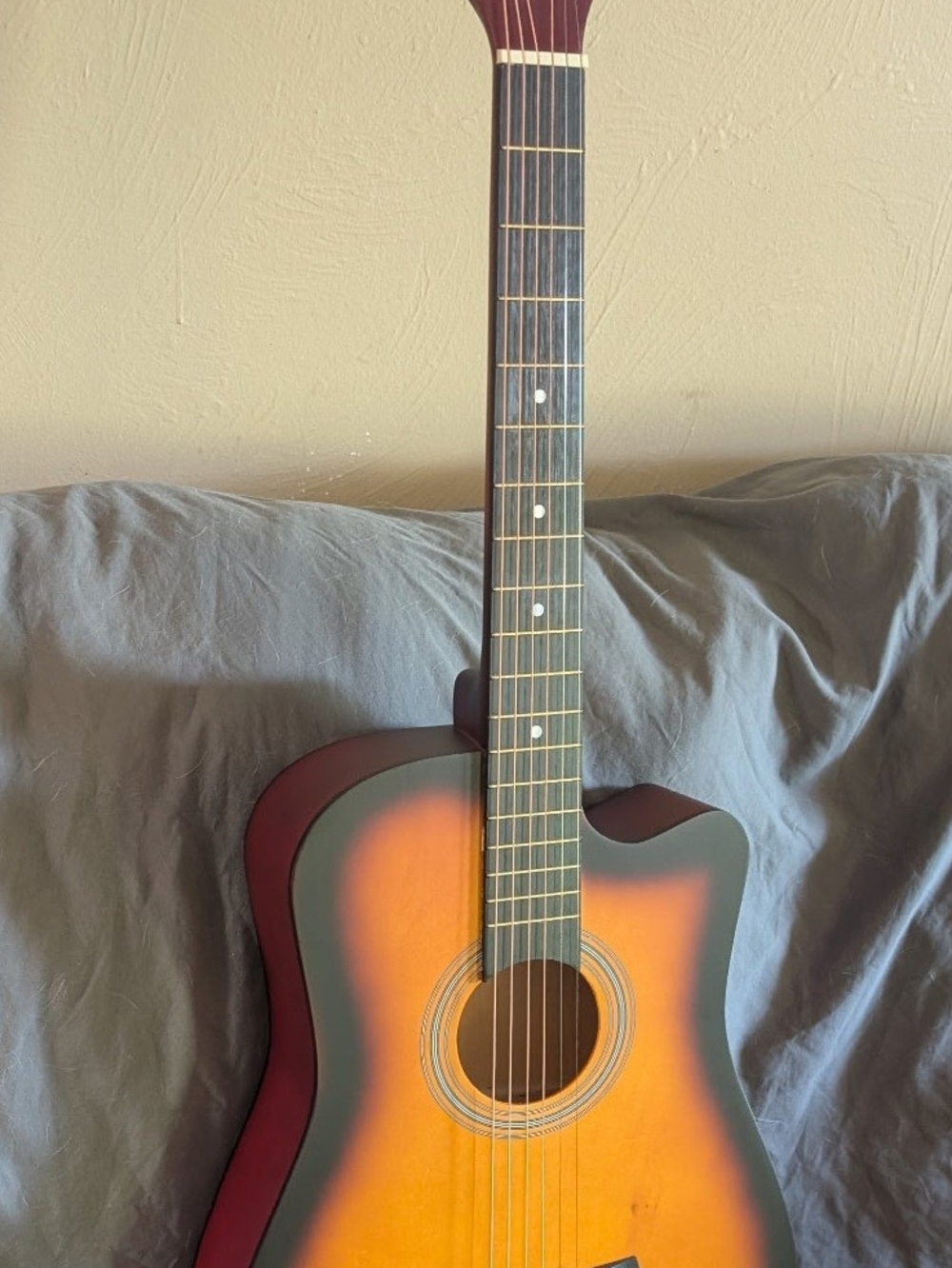 Acoustic Cutaway Guitar in Sunburst - Unbranded